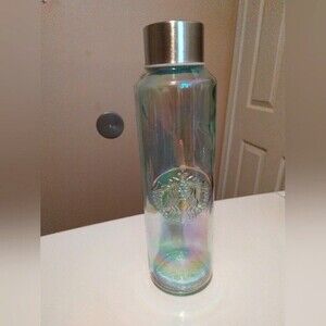Starbuck iridescent glass water bottle 22 oz.